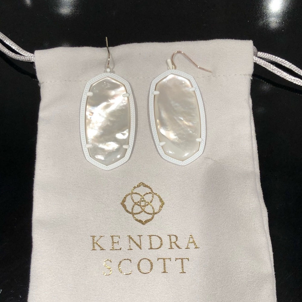 Kendra Scott White Danielle Earrings